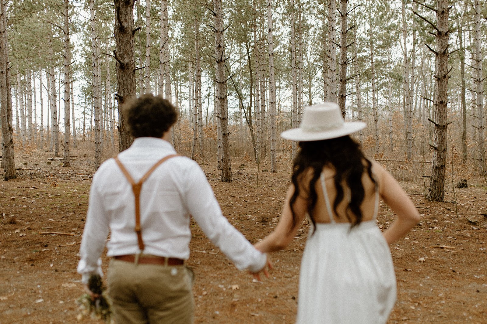 Happy Sappy Films styled adventure elopement on North Country Trail
