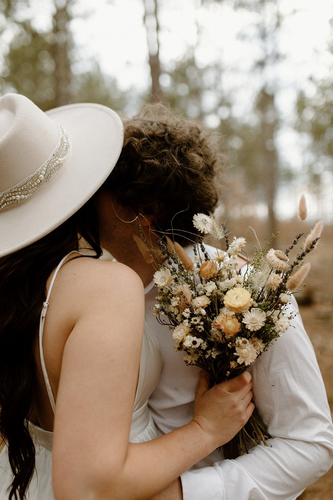 Wildflower Wedding Bouquet Inspiration by Fleur To Gather photographed by Briana Willis Photography at North Country Trail elopement in Michigan