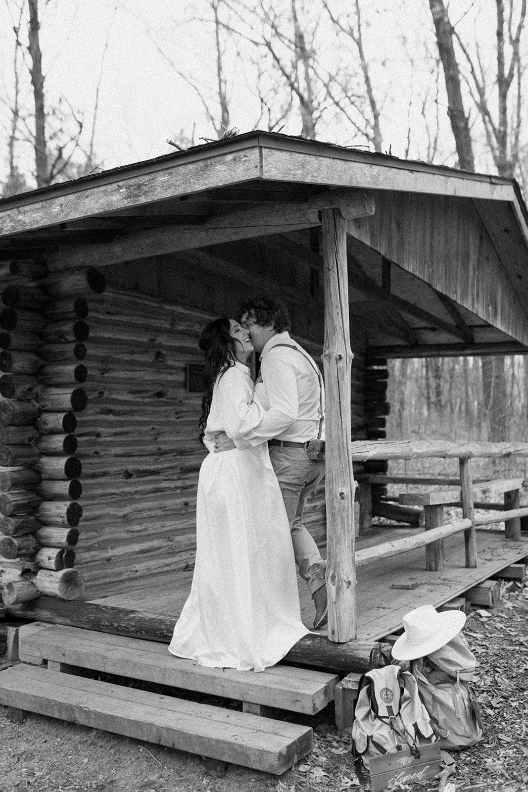 Happy Sappy Films styled adventure elopement on North Country Trail in grand rapids, michigan by Briana Willis Photography