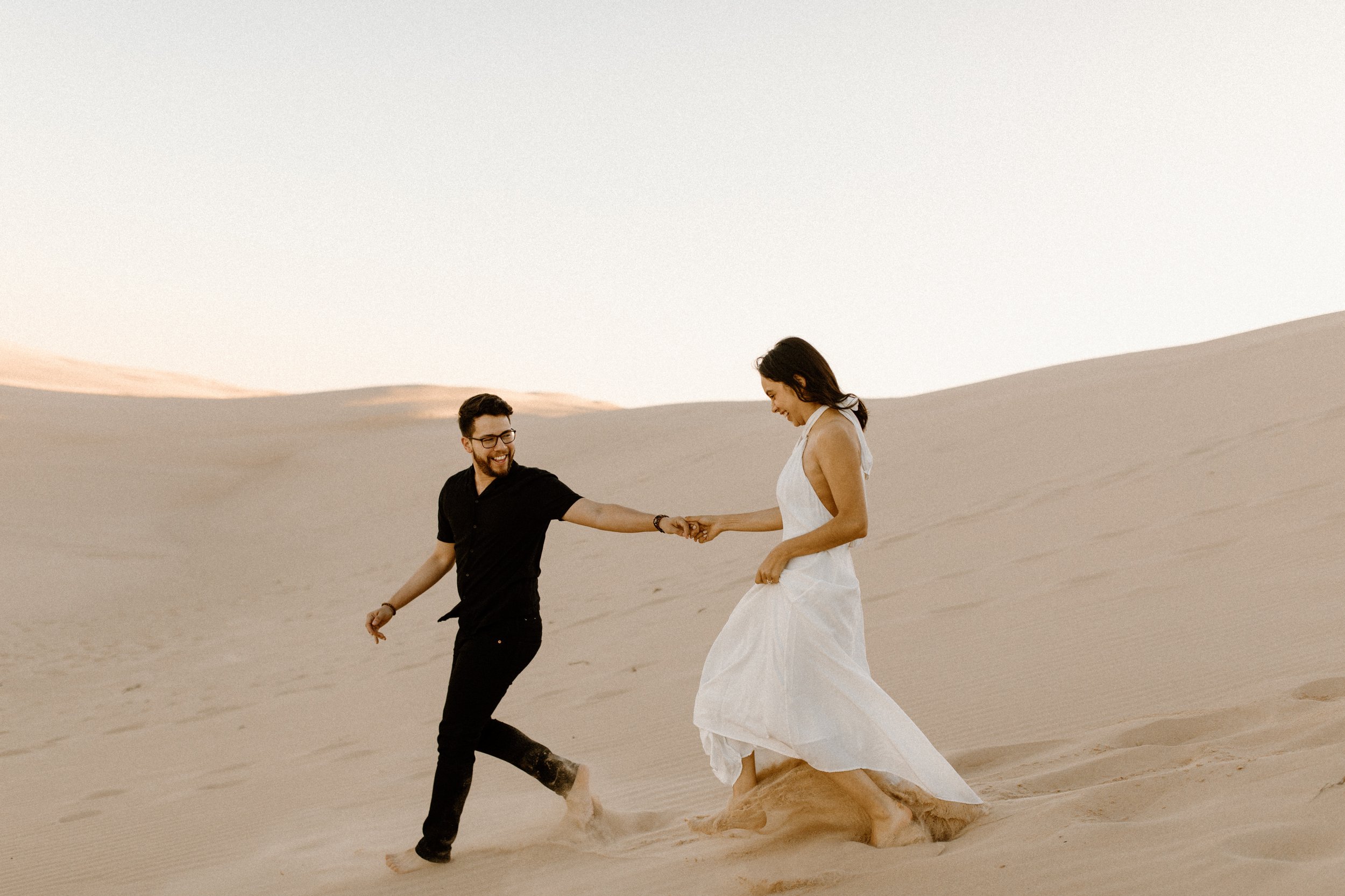 Engagement session at Silver Lake Sand Dunes in Michigan